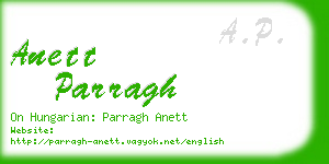 anett parragh business card